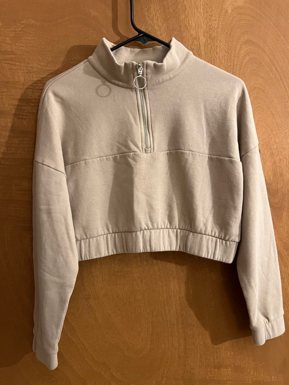 Forever 21 Cropped Half-Zip Sweatshirt